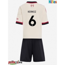 Camiseta Liverpool Milos Kerkez #6 Visitante Equipación para niños 2025-26 manga corta (+ pantalones cortos)